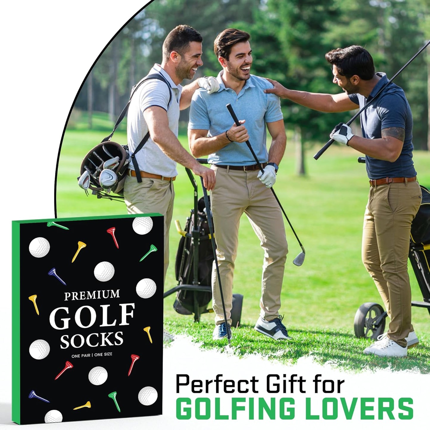 VICRAZY Golf Gifts for Men, Women - Golf Accessories, Golf Socks for Dad, Mom - Funny gift, Christmas Gifts, Stocking Stuffer