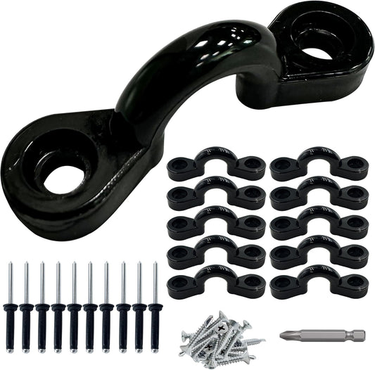 Kayak Pad Eyes/Kayak Handle,Pad Eye with Rivets; Kayak Handle with Accessories, Suitable for Multi-Brand Boats, Canoe Accessories, Luggage, Tether Cleats, etc