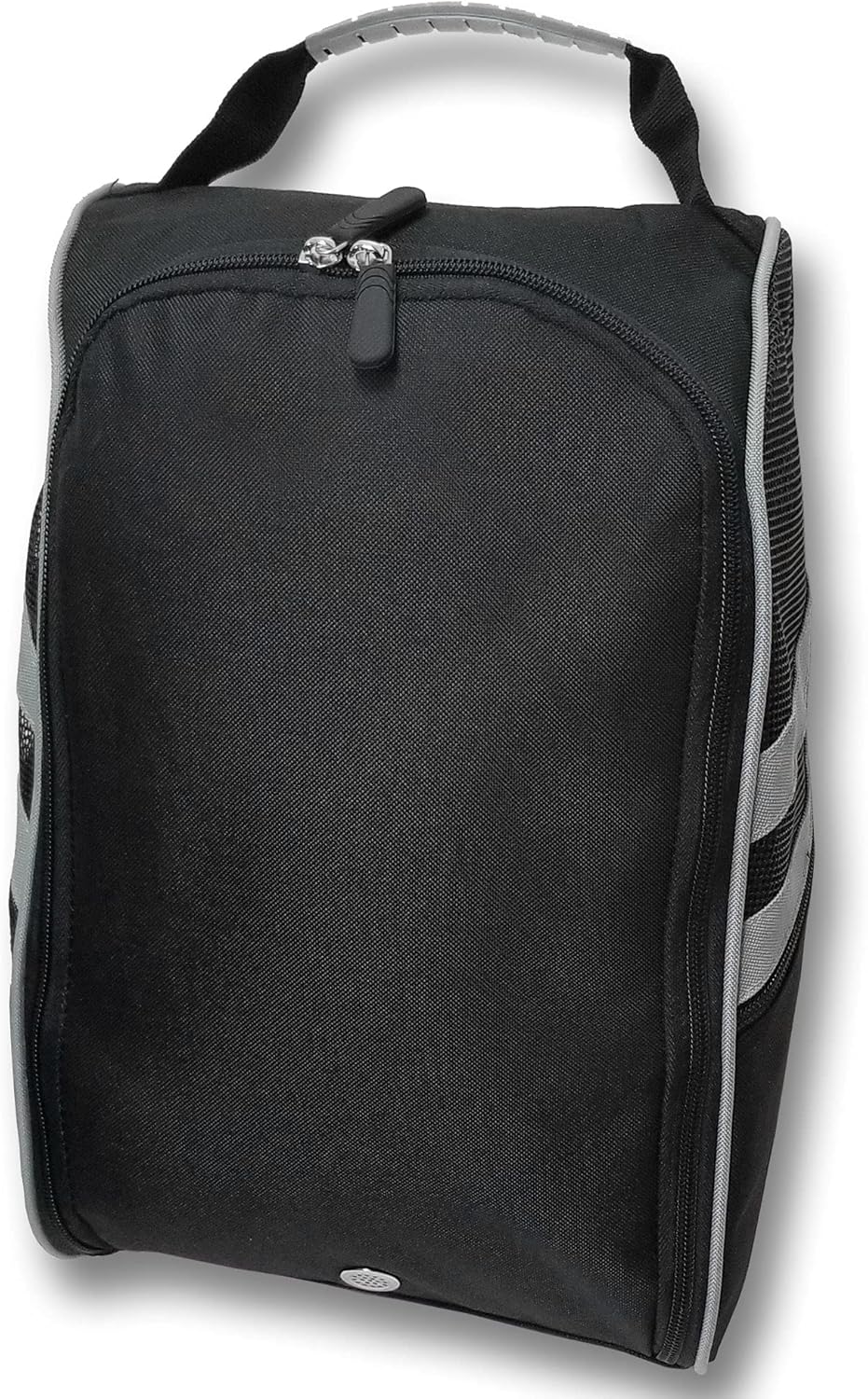 CaddyDaddy Golf Modern Golf Shoe Bag, Black/Grey