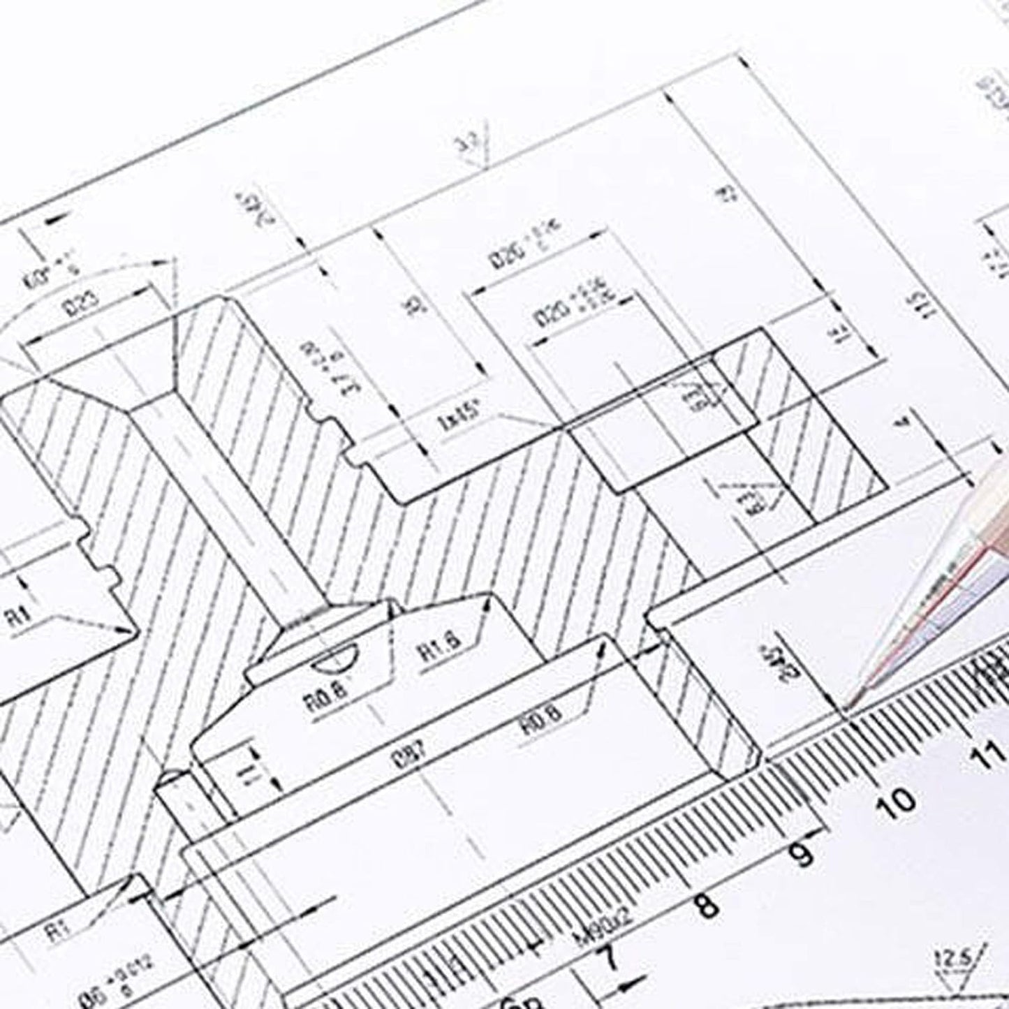 2 Pack Plastic Ruler Straight Ruler Clear See Through Measuring Acrylic Tool for Student School Office with Centimeters and Inches(6 Inch+12 Inch)