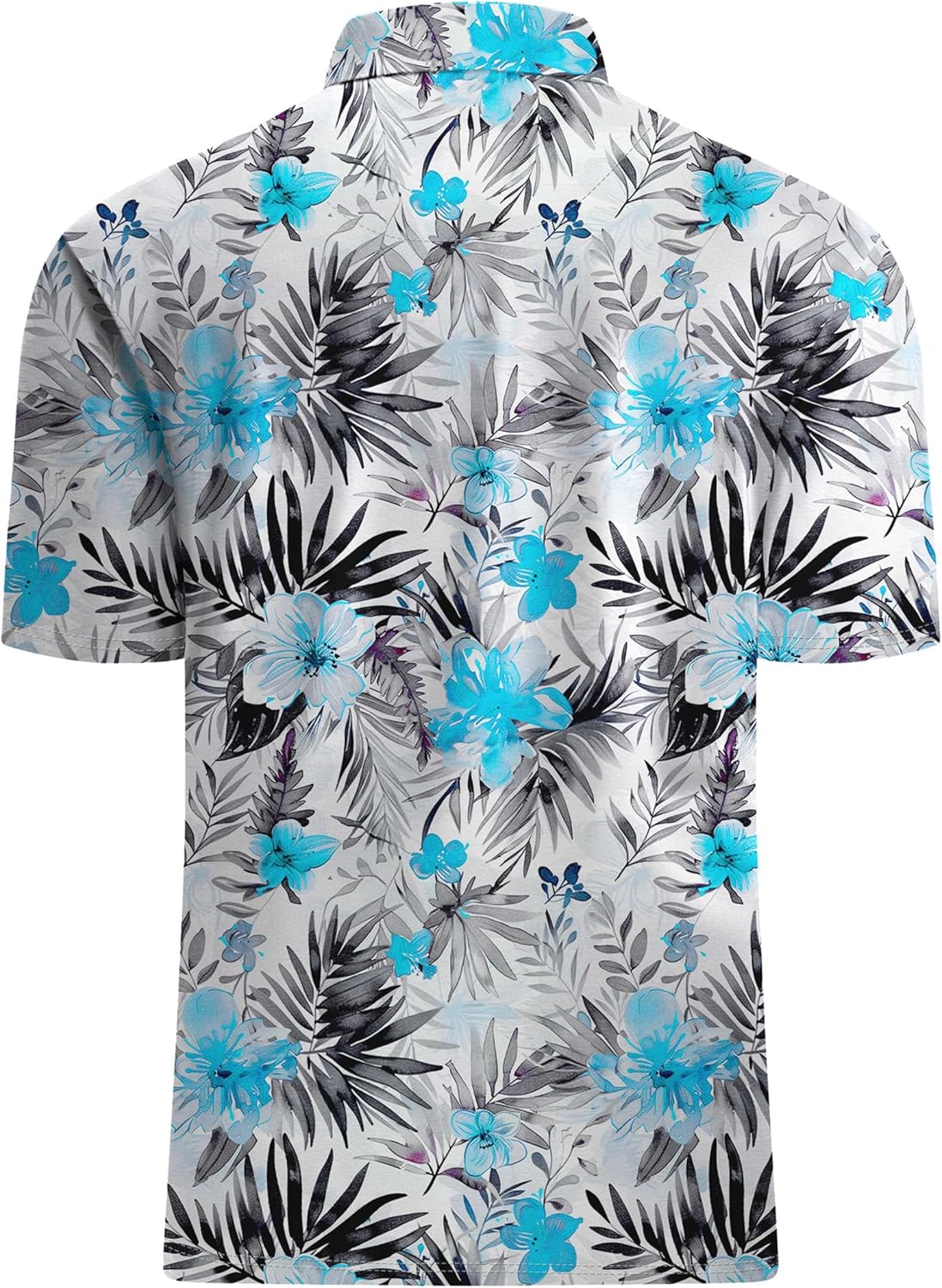 Hodaweisolp Golf Shirts for Men Dry Fit Print Moisture Wicking Performance Short Sleeve Polo Shirt