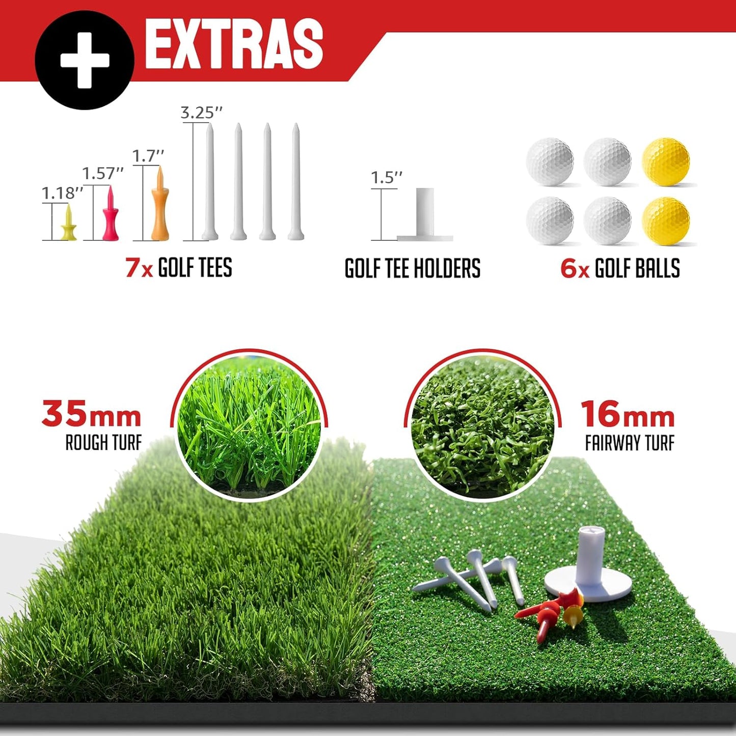 Golf Net, 10x7ft Practice Net with Chipping Net, Foldable Mat, Silk Target, 8 Tees, 6 Balls, Carry Bag, Golf Hiting Nets for Backyard Driving Chipping Indoor Outdoor Use