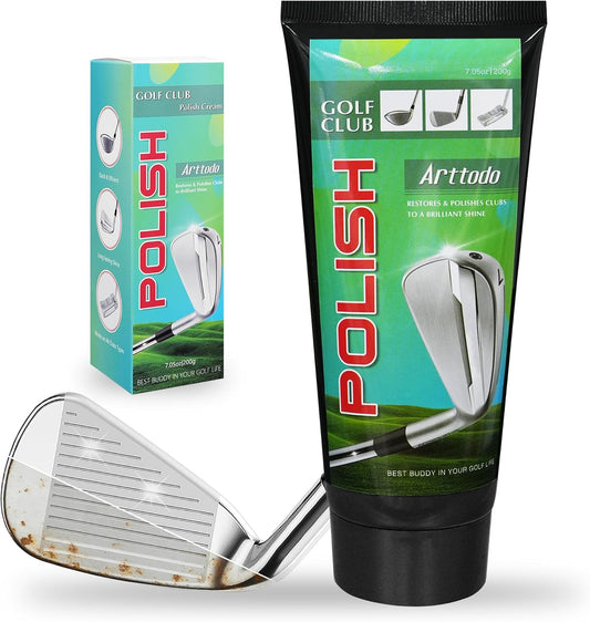 Golf Club Polish, Golf Club Cleaner and Scratch Remover, Long Lasting Golf Club Polish for Metal, Zinc, Aluminum & Steel Clubs Golf Accessories