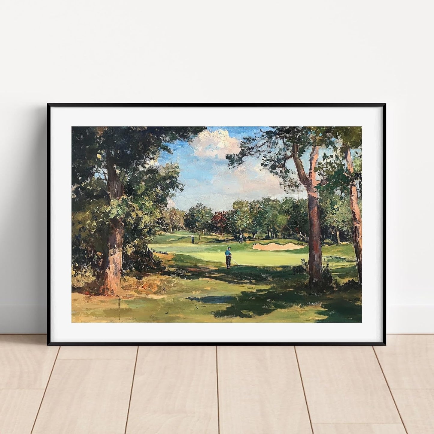 Vintage Golf Course Premium Giclee Fine Art Prints - Antique Style Golf Course Painting Posters, Golf Wall Art, Aesthetic Golfing Poster for Home Office Decor, Ready to Frame
