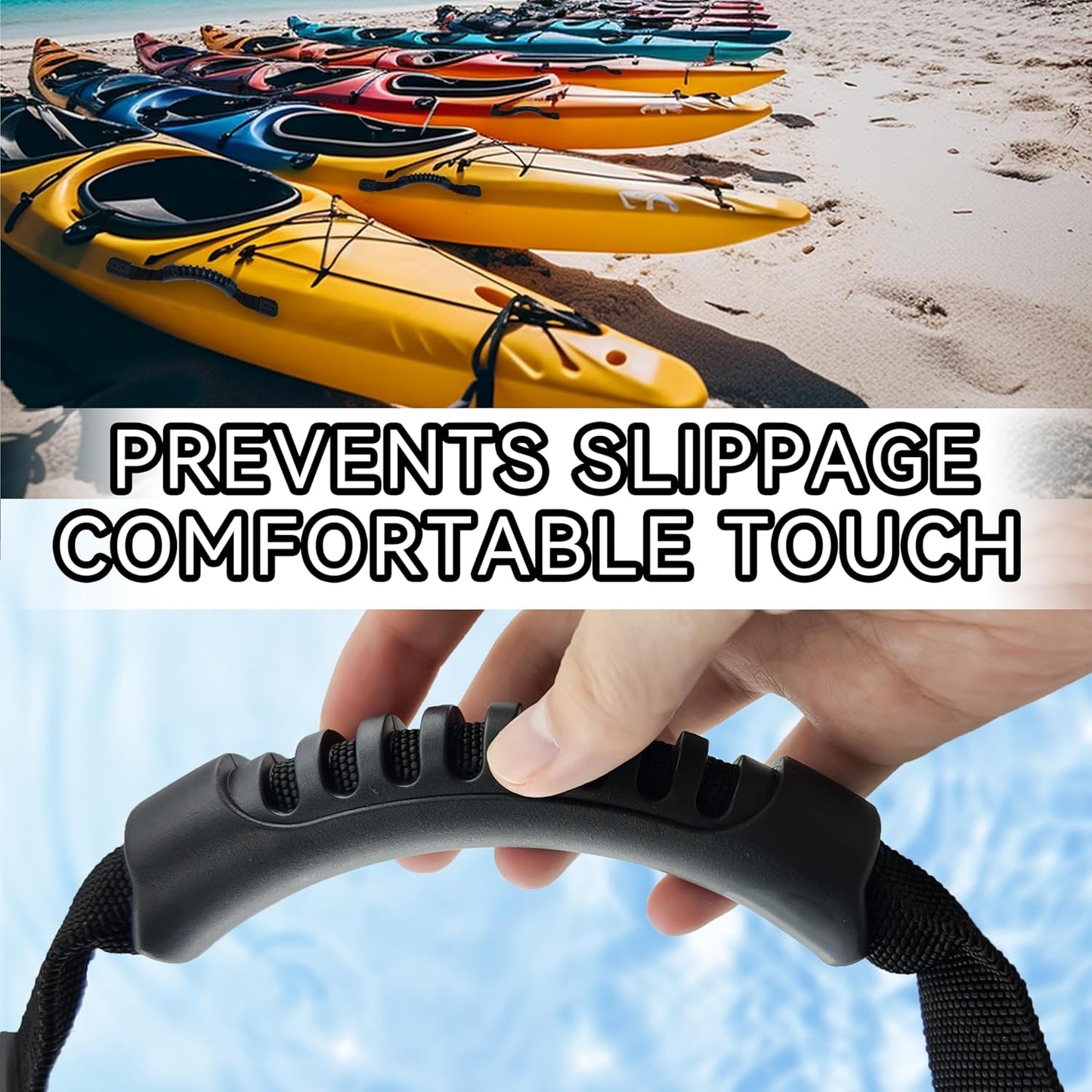 Kayak Pad Eyes/Kayak Handle,Pad Eye with Rivets; Kayak Handle with Accessories, Suitable for Multi-Brand Boats, Canoe Accessories, Luggage, Tether Cleats, etc