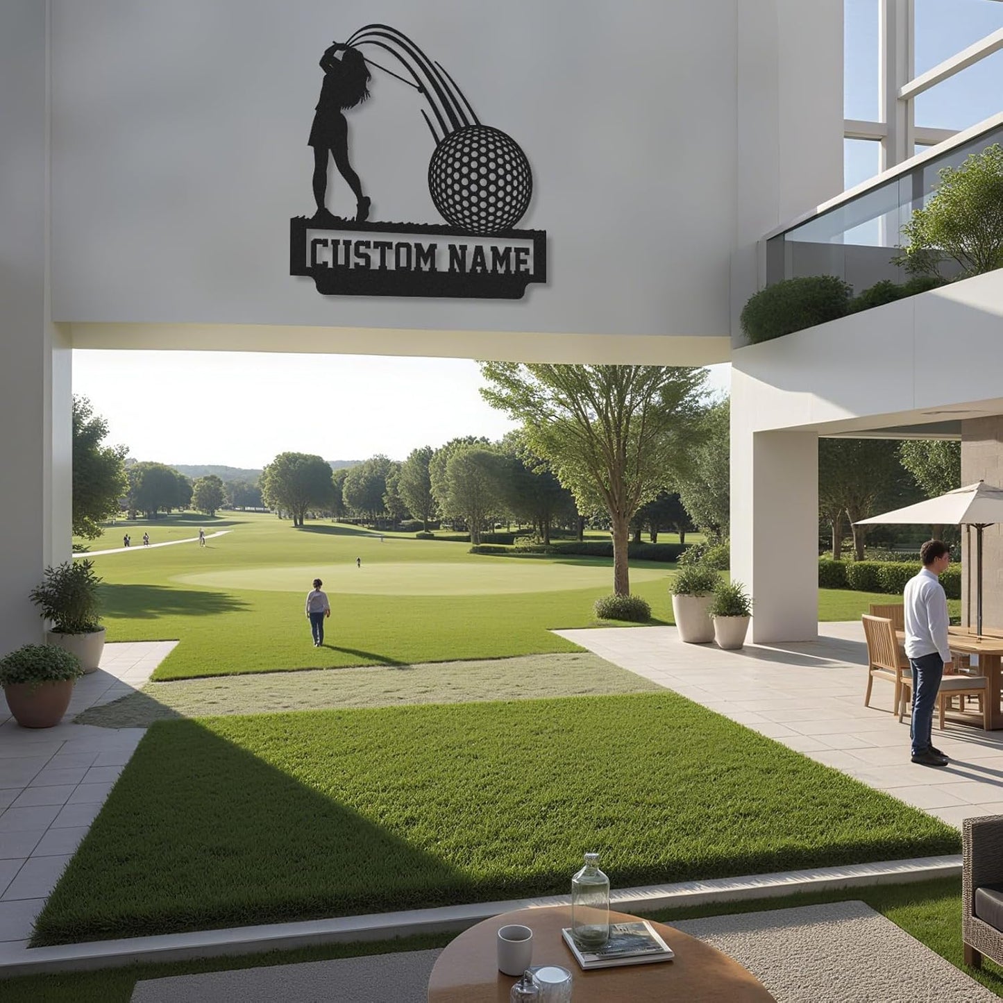 Personalized Golf Metal Wall Art, Vintage Golf Wall Decor, Custom Signs Outdoor Metal, Sports Theme Home Decor for Living Room Office Bar, Personalized Golf Gifts for Women Mom Wife Girl Color03