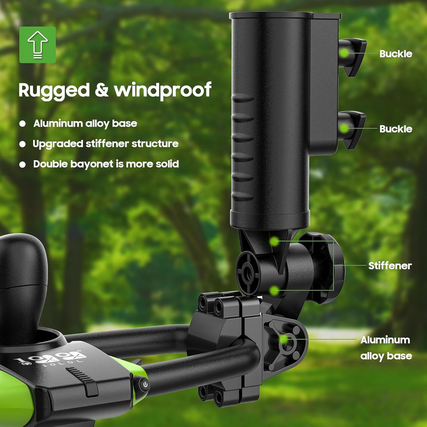 10L0L Golf Cart Flag Holder and Flag Pole Mount Kit Universal for Yamaha EZGO Club Car, Heavy Duty Bracket for Golf Cart, Golf Push Cart with USA Flags-12Inch×18Inch