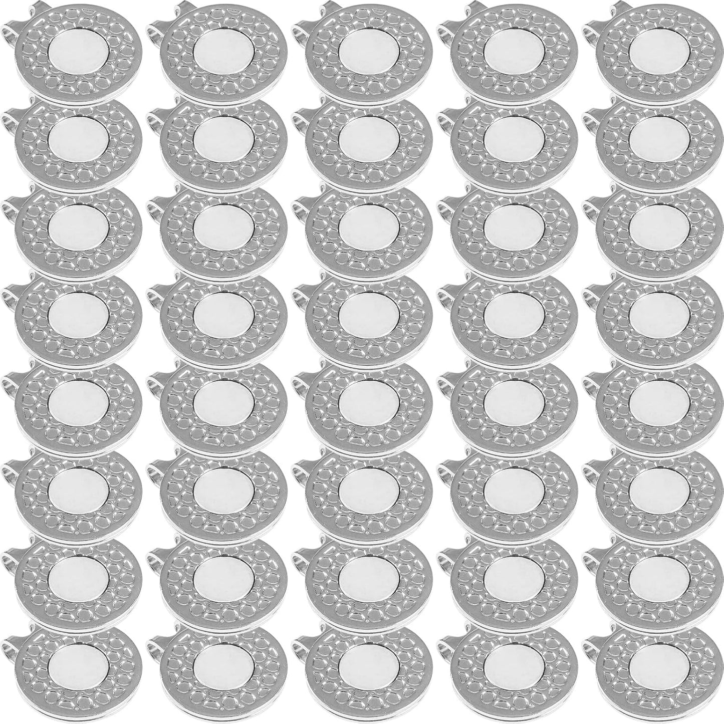 Amy Sport Strong Magnet Golf Ball Marker Hat Clip Value Pack 20/40, Compact & Durable Marker Holders Easily Attach to Golf Cap or Belt, Gold & Silver Accessories for Men Women Kids
