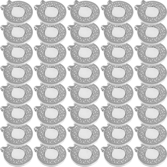 Amy Sport Strong Magnet Golf Ball Marker Hat Clip Value Pack 20/40, Compact & Durable Marker Holders Easily Attach to Golf Cap or Belt, Gold & Silver Accessories for Men Women Kids