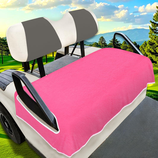 YOKYHOM Golf Cart Seat Covers, Premium Solid Color Golf Cart Seat Towel Blanket, 100% Microfiber, Soft and Comfortable, Fits EZGO, Club Car, and More 2-Seat Golf Carts, 51''x 31''