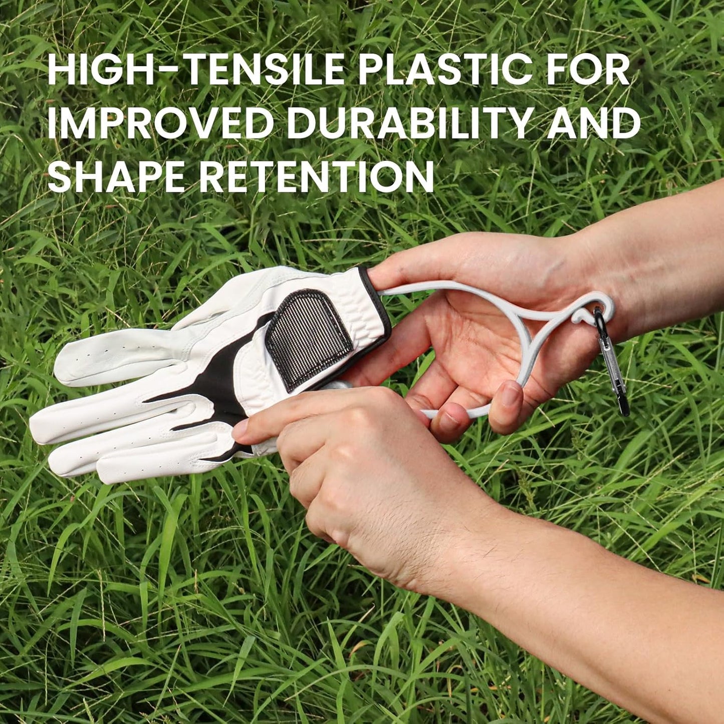 FINGER TEN Golf Gloves Stretcher Holder Hanger Keeper Dryer Shaper Tool Accessories Durable Glove Support Frame Guardian Hook to Bag Gifts for Men Women Golfer