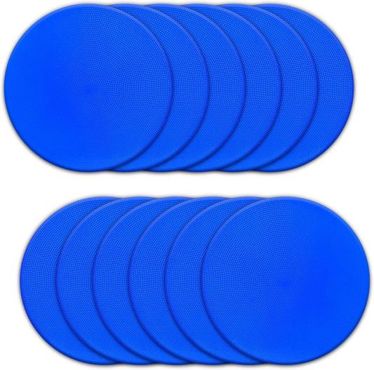 12/24Pcs Poly Spot Markers 9 inch Non-Slip Rubber Agility Training Markers Floor Dots Flat Field Cones for Football Basketball Soccer School Exercise Drills Gym Dance Practice 6 Colors