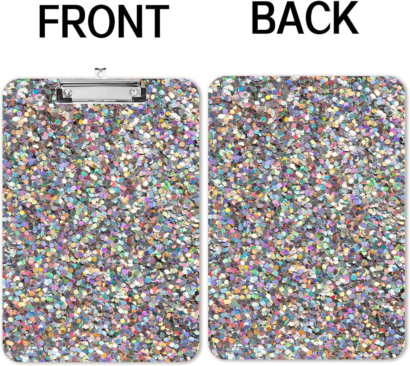 Fashion A4 Clipboard, Standard Letter Size 9" x 12.5", Decorative Wooden Clipboard with Low Profile Metal Clip for Office, School, Teachers, and Students, Bright Colourful