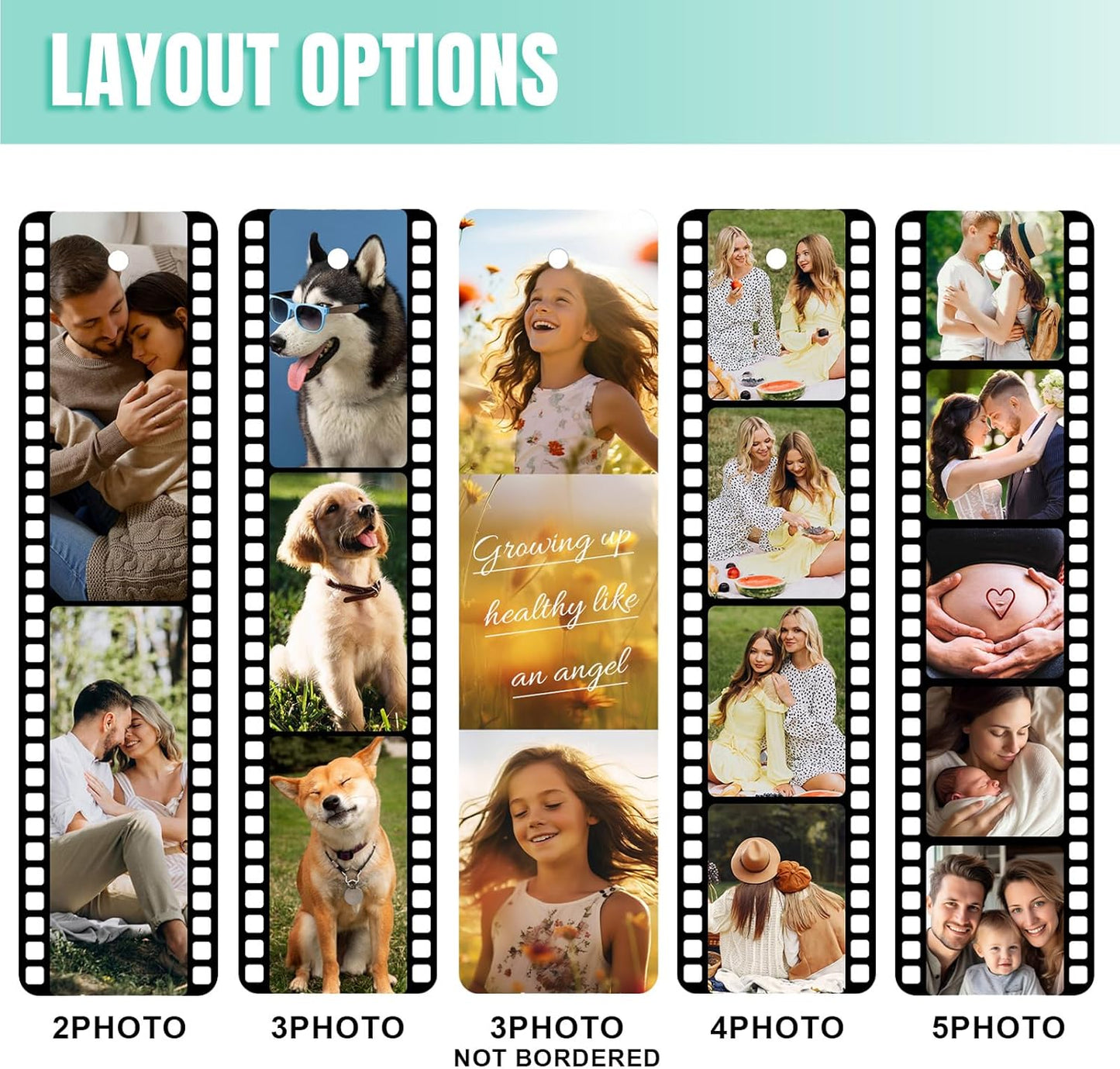 Personalized Bookmark with Picture Text Metal Custom Bookmarks with Tassel Double-Sided Custom Engraved Photo Color Bookmark for Book Lovers Kids Women Men Christmas Birthdays Valentine’s Day Gift