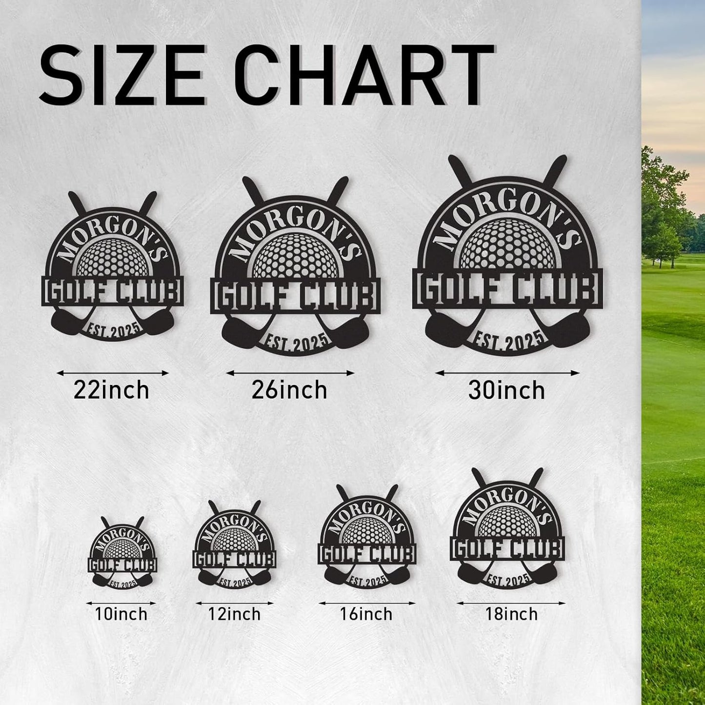 Personalized Golf Metal Wall Decor, Custom Name Sign, Porch Signs Outdoor, Home Deocr, Vintage Golf Wall Art for Man Cave Office Garage Bar Pub, Personalized Golf Gifts for Men Dad Color03