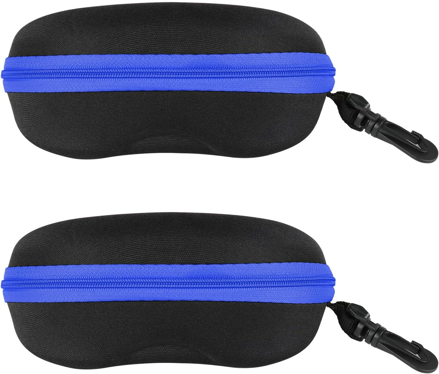 INNOLIFE Zipper Hard Shell Sunglasses Cases, Portable Travel Eyeglasses Cases with Plastic Hook for Men Women