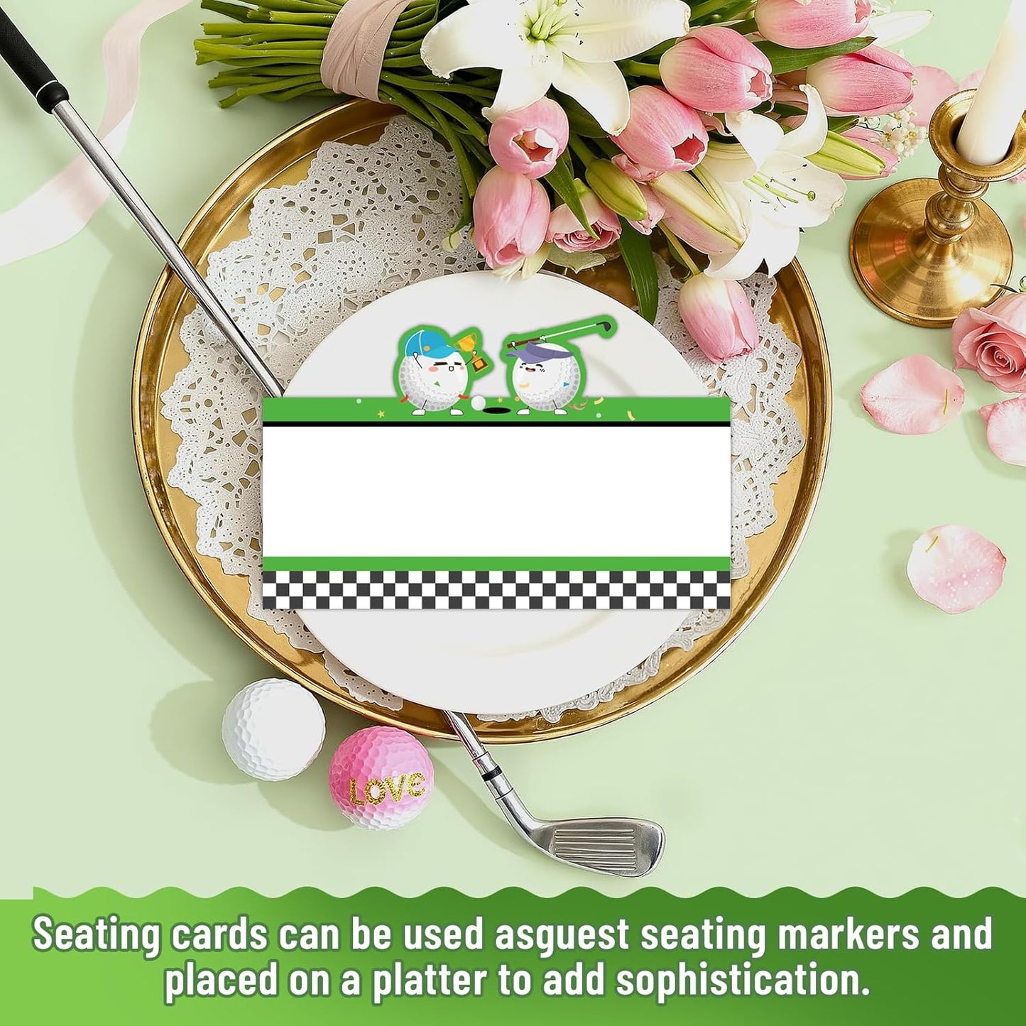 Quirkistry Golf Table Place Cards Golf Place Cards For Table Setting Golf Sports Party Favors Supplies Par Tee Themed Name Cards For Birthday Party Baby Shower Golf Party