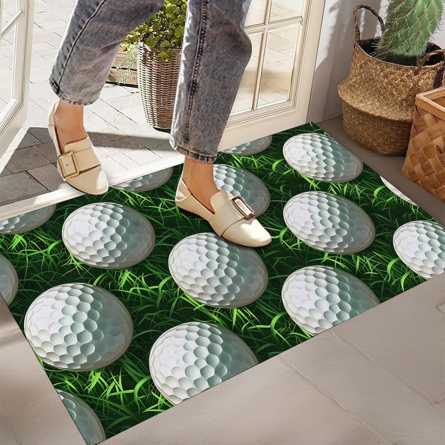 Golf Indoor Door Mat,Front Door Mat Outside Entrance,17x29.5 in,Non-Woven Fabrics Non Slip Floor Doormat,Welcome Mats Entryway Rug Doormats for Kitchen Bedroom Living Room Decor Gifts