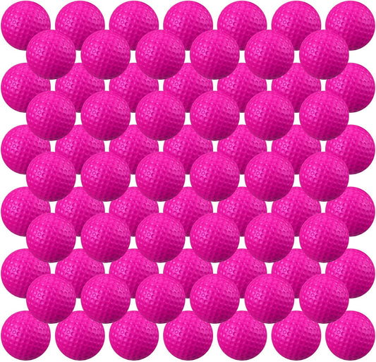 Junkin 80 Pcs Foam Golf Balls Rubber Practice Balls Realistic Feel and Flight Sport Training for Indoor or Outdoor Backyard Golf Training