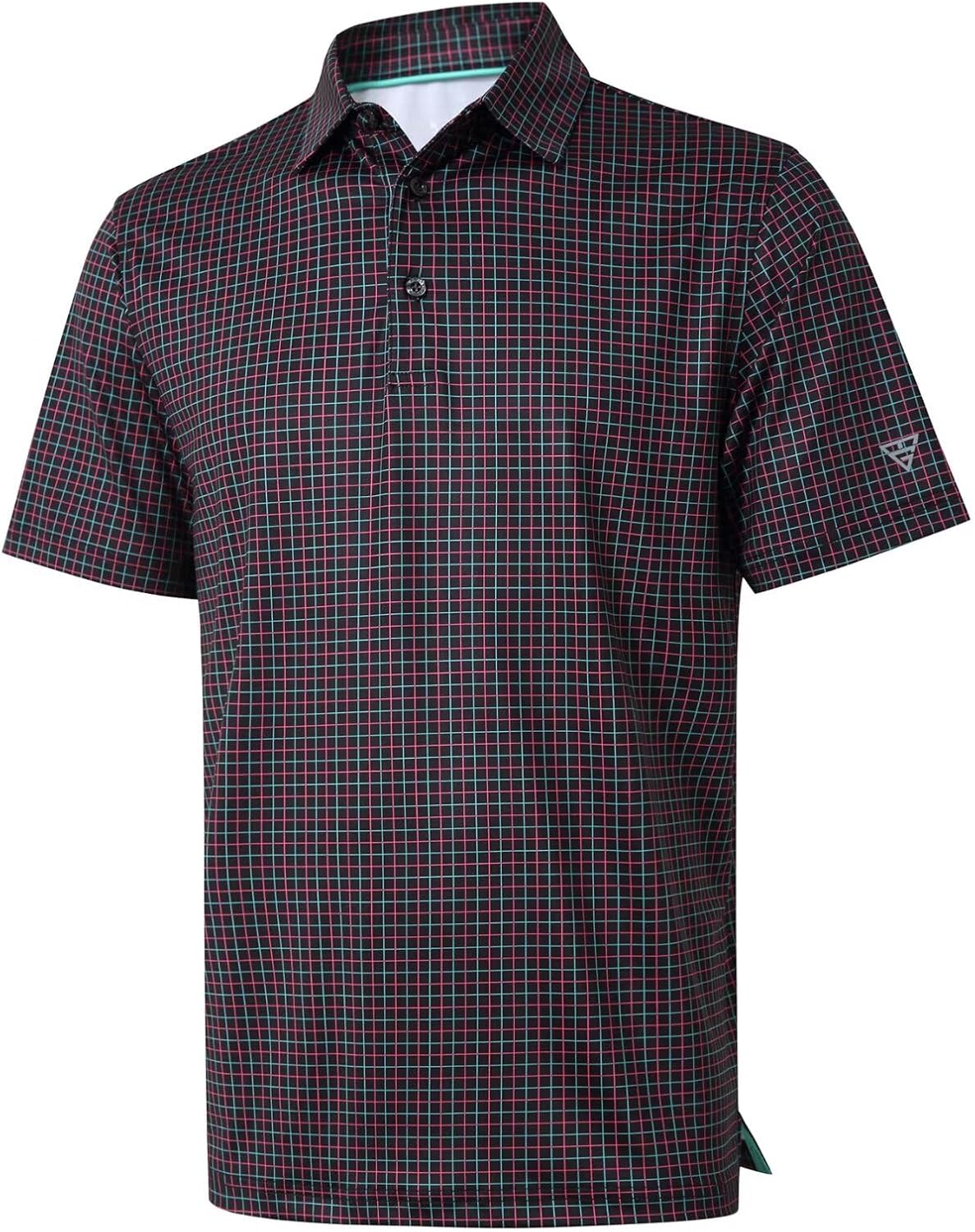 Golf Shirts for Men Dry Fit Short Sleeve Print Performance Moisture Wicking Polo Shirt