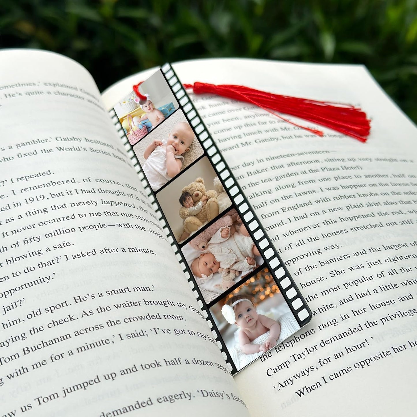 Custom Metal Bookmark with Tassels Personalized Photo and Text Bookmarks for Book Lovers Women Men Kid Adult