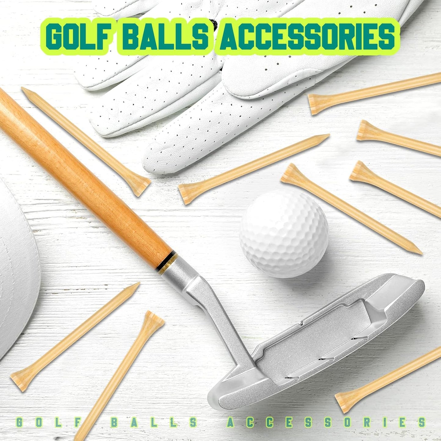 Mudder 600 Pack Golf Tees Bulk Wooden Golf Tees Wood for Men Balls Accessories