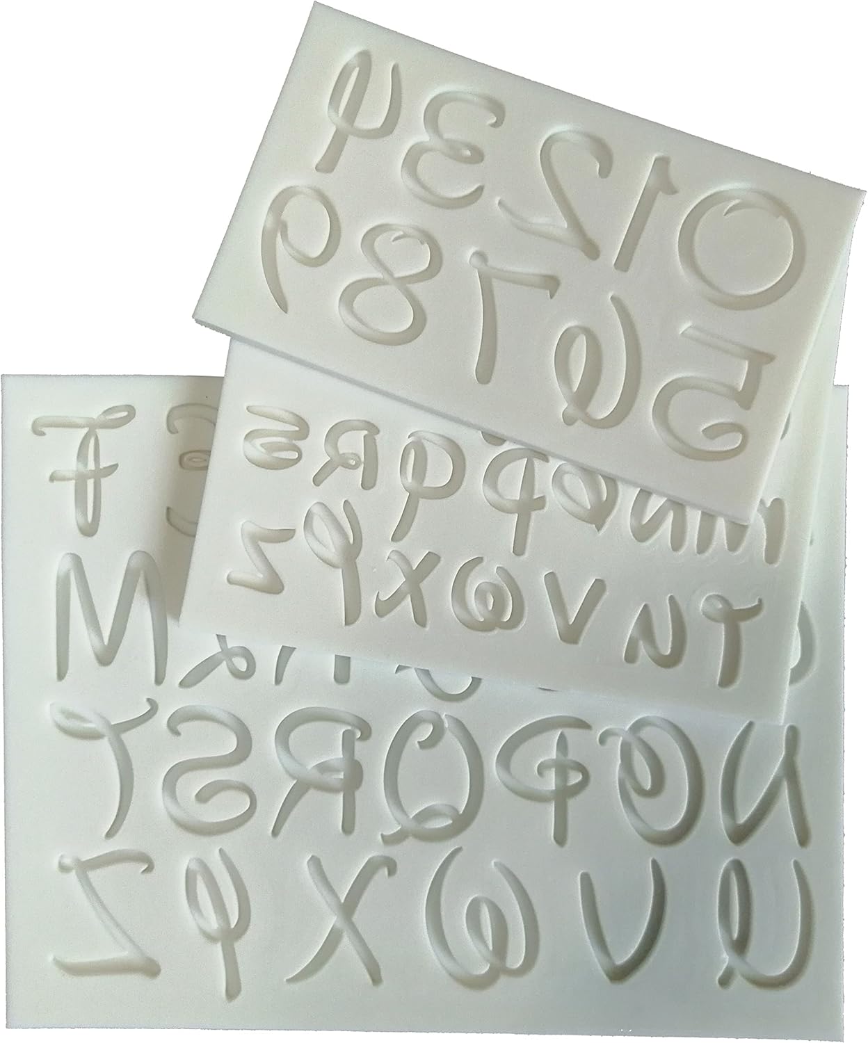 Stylish English Alphabets/Letters & Numbers Silicone Molds For Fondant Cake, Gum paste, DIY Cake Decorations (Cartoon)