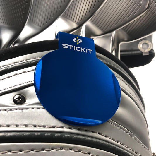 STICKIT Magnetic Golf Bag Landing Pad I Metal Bag Clip for Quick and Easy Use of Magnetic Golf Gear & Accessories with Convenient Positioning on Your Golf Bag