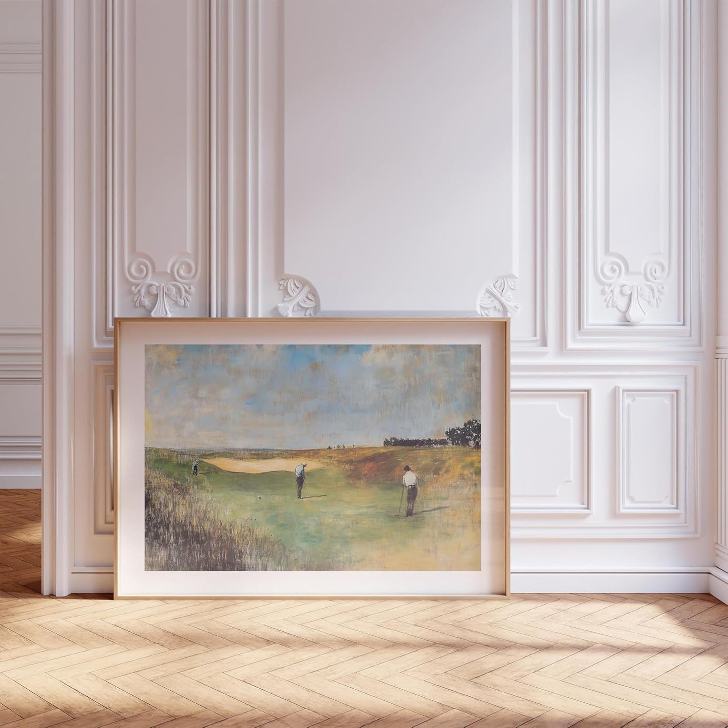 Vintage Golf Course Premium Giclee Fine Art Prints - Antique Style Golf Course Painting Posters, Golf Wall Art, Aesthetic Golfing Poster for Home Office Decor, Ready to Frame