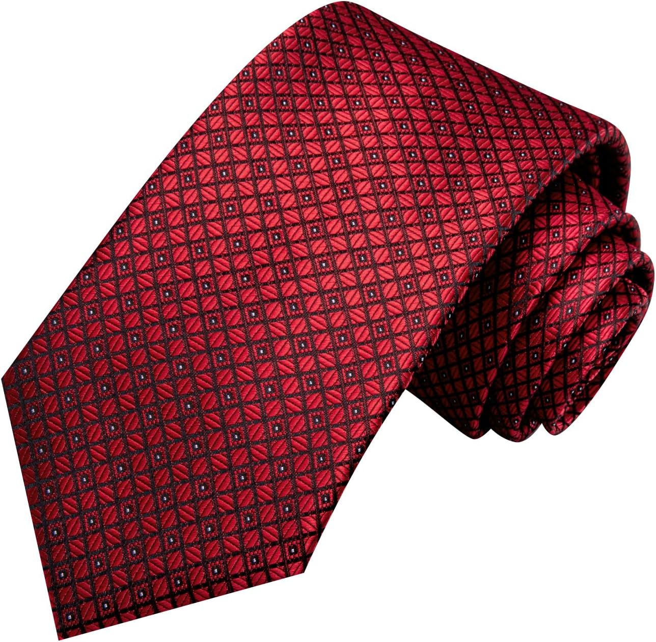 Hi-Tie Men 63inches Tie Set Extra Long Necktie Paisley Tie Pocket Suqare Cufflinks Big and Tall Men Tie