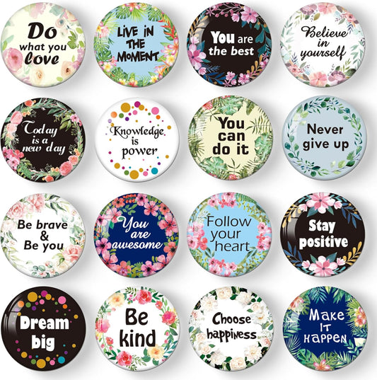 MORCART 16PCS Inspirational Magnets for Fridge Refrigerator Motivational Quote Magnets Decorative for Locker Whiteboard Cabinet Office Kitchen Blackboard