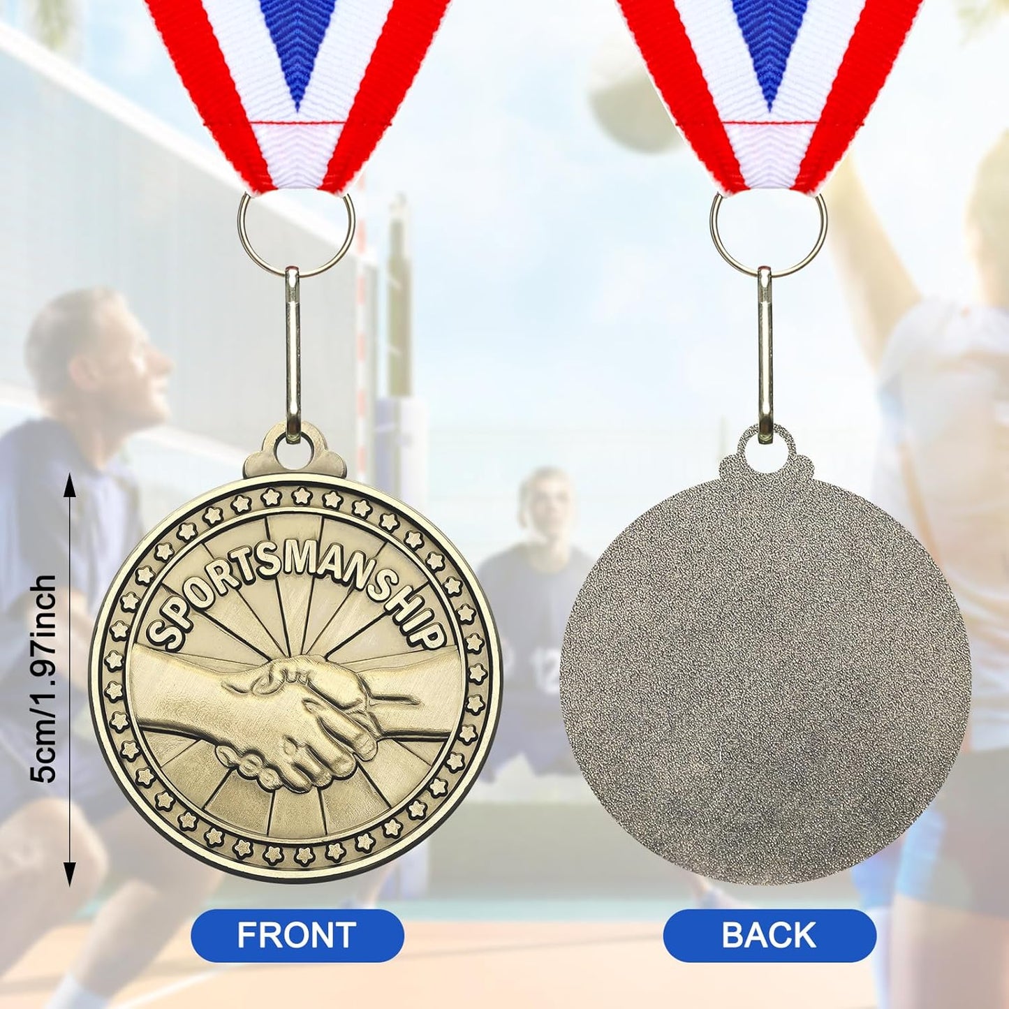 Remuuly 30 Pcs Gold Medals Bulk 2'' Basketball Soccer Baseball Volleyball Football Lacrosse Kickball Cheer Bowling Trophy Medals for Awards for Sports Participation Winner Gift