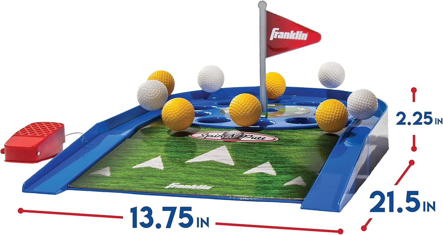 Franklin Sports Mini Putt Golf Game for Kids - Spin n' Putt Electronic Putting Game - Indoor Mini Golf for Kids + Toddlers - Putter + Balls Included