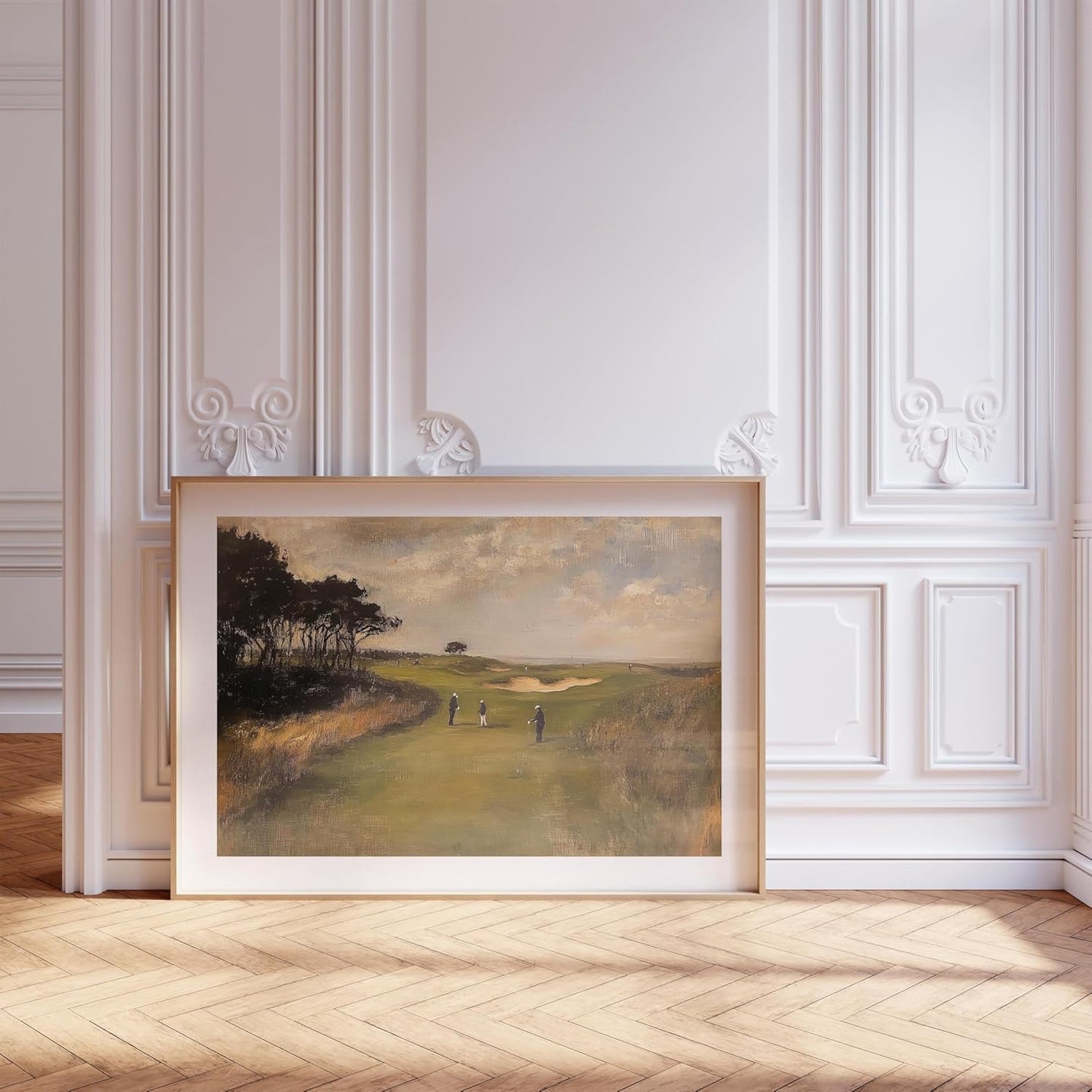 Vintage Golf Course Premium Giclee Fine Art Prints - Antique Style Golf Course Painting Posters, Golf Wall Art, Aesthetic Golfing Poster for Home Office Decor, Ready to Frame
