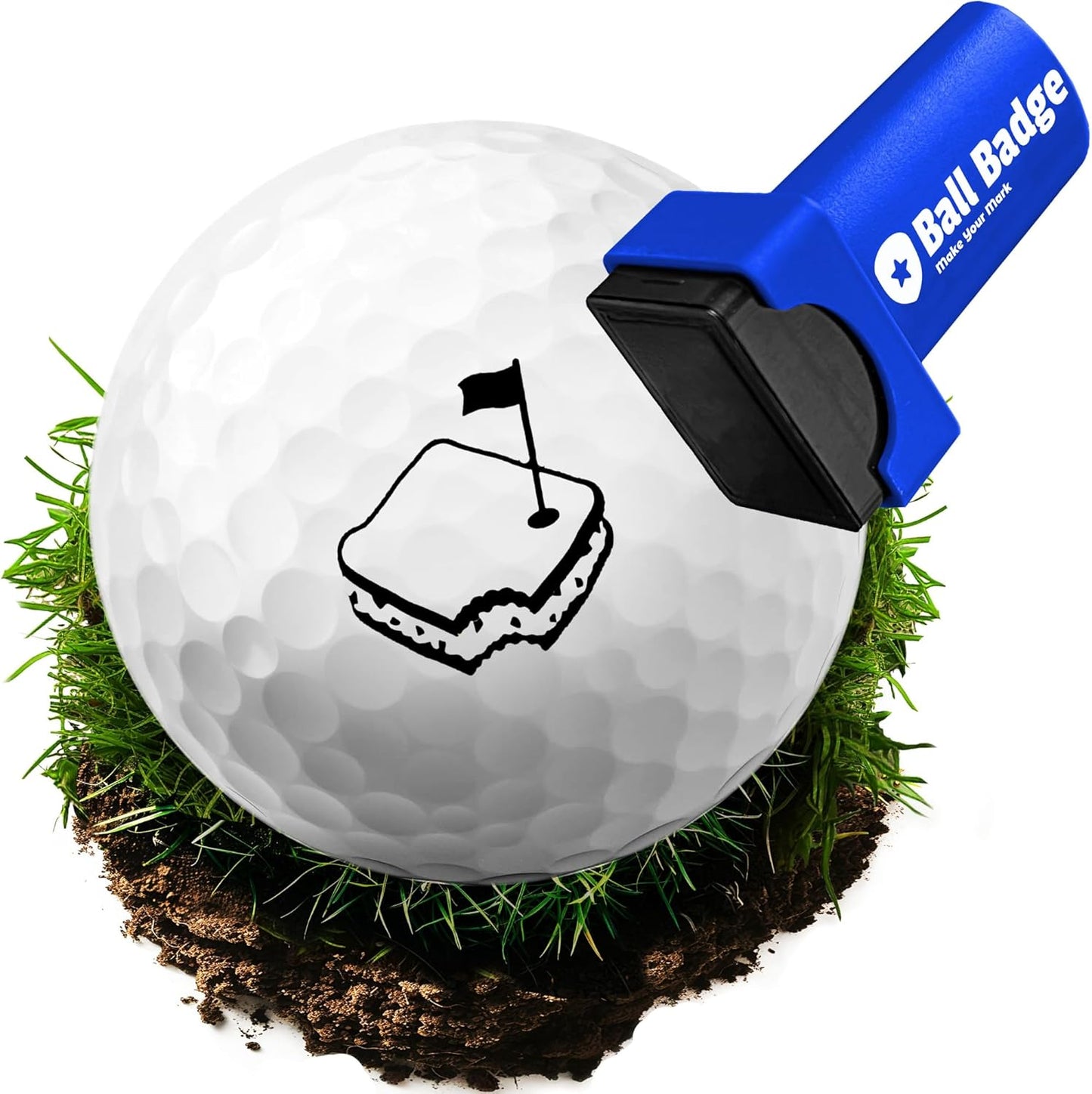 Ball Badge - Golf Ball Stamp (The Golf Series), Golf Ball Marker, Reusable Golf Ball Marking Tool to Identify Golf Balls