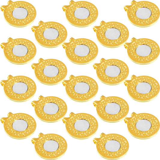Amy Sport Strong Magnet Golf Ball Marker Hat Clip Value Pack 20/40, Compact & Durable Marker Holders Easily Attach to Golf Cap or Belt, Gold & Silver Accessories for Men Women Kids