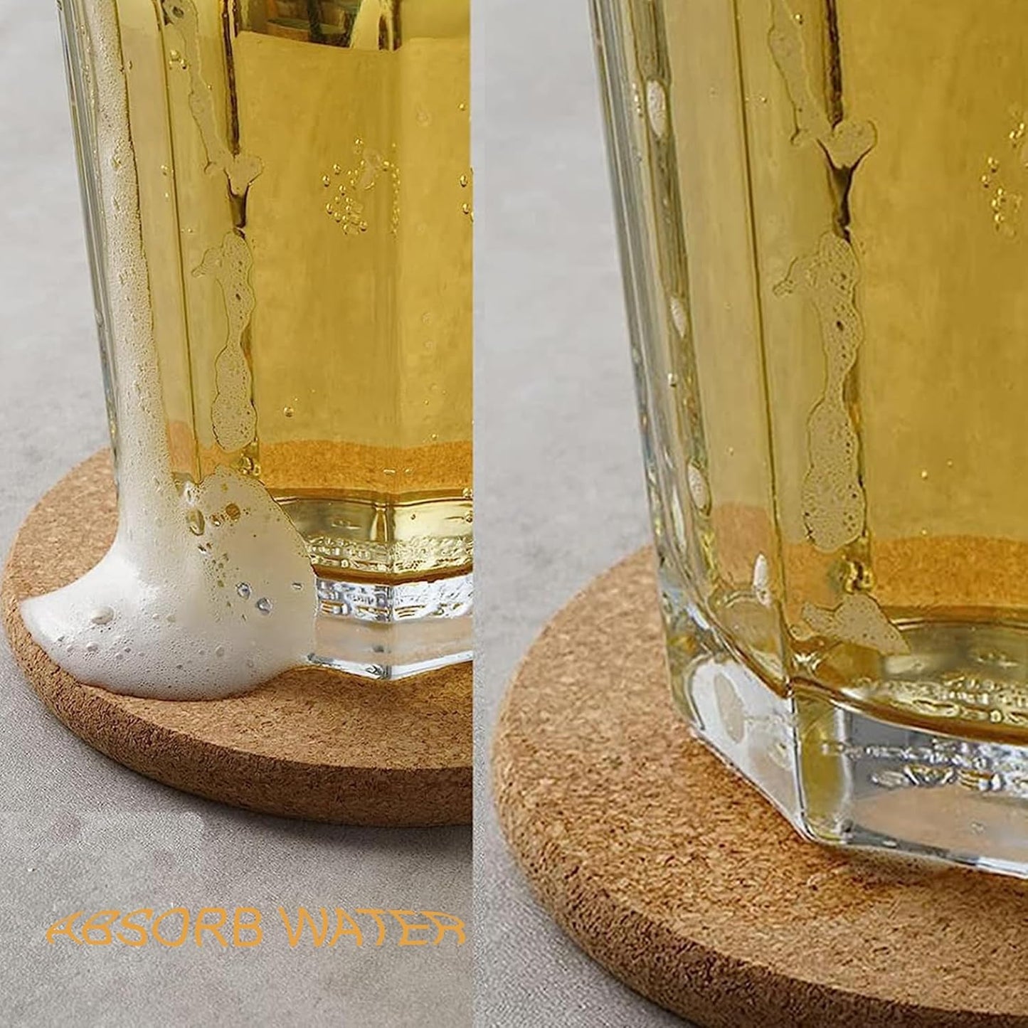 Cork Trivet Heat 7.5" High Density Thick 0.4" Cork Coaster Set for Pots Cups and Pans, Heat Resistant Multifunctional Cork Board, Hot Pads for for Table & Countertop 6pcs