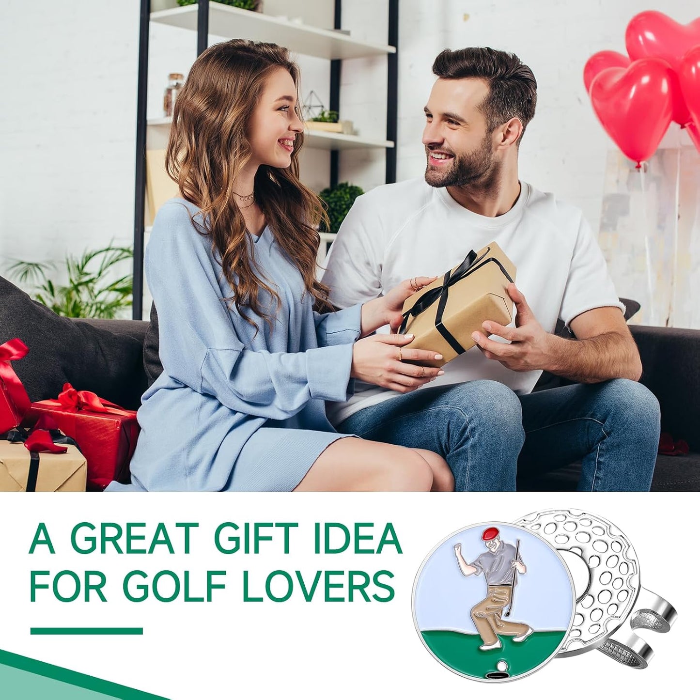 Funny Ball Marker Hat Clip, Magnetic Enamel Golf Ball Markers for Putting Green, Golf Ball Marker with Magnetic Hat Clip, Unique Gift for Golf Lovers