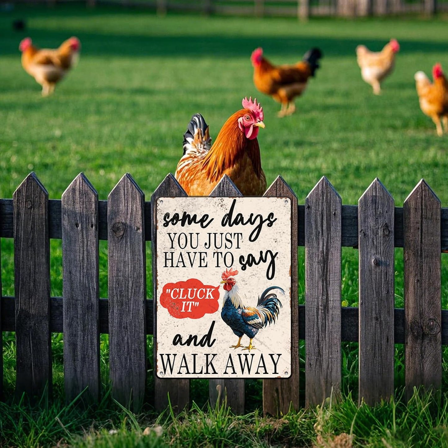 Chicken Rules Metal Tin Sign Chicken Coop Rules Iron Sign Home Decor Garage Bar Restaurant Wall Decor 12x16 Inch Funny Farm Plaque