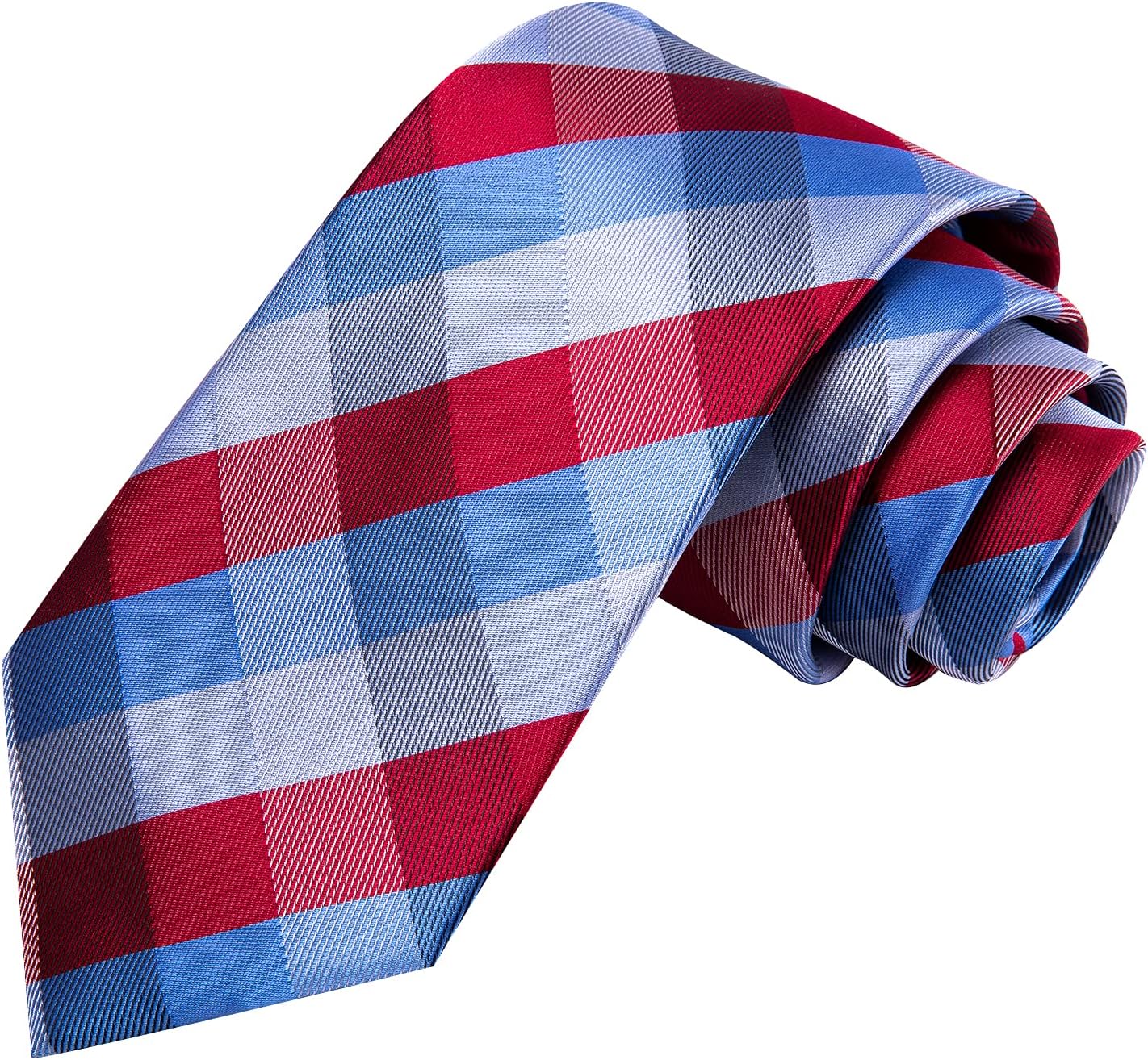 Dubulle Mens Paisley Striped Tie WOVEN Necktie for Men and Handkerchief Cufflinks Set Wedding Formal Business