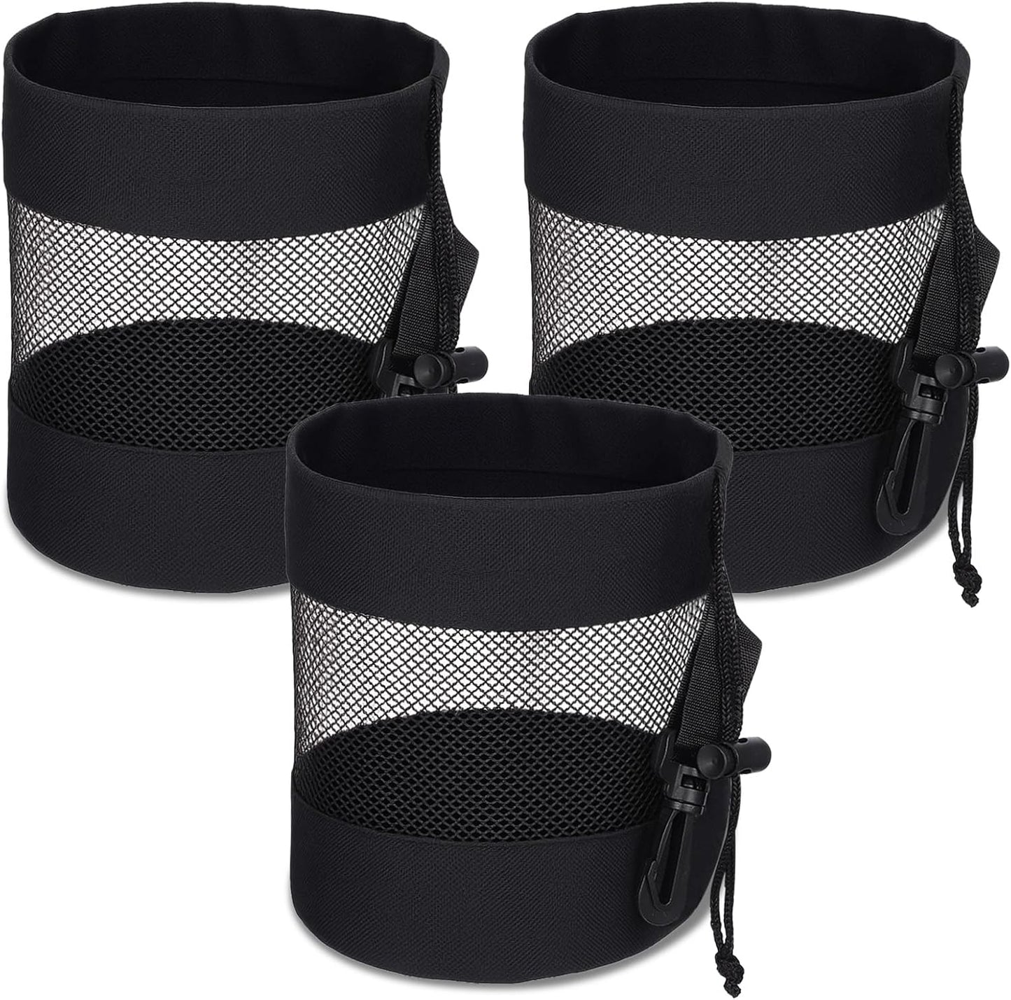 3 Golf Ball Bag, Golf Bag Organizer Golfs Ball Pouch Balls Storage Bags Nylon Mesh Bags Sports Drawstring Pouch for Small Balls Organizer Pings Pong Storage for Baseball Tennis Toys Gadgets