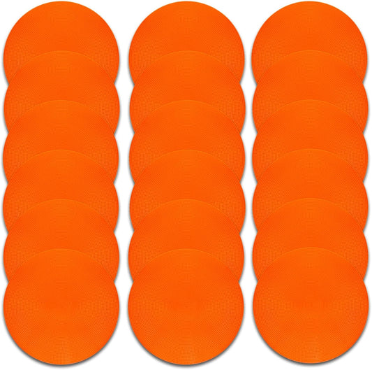 Poly Spot Markers 9 inch Non-Slip Rubber Agility Markers Flat Field Cones Floor Dots for Football, Soccer, Basketball Training Markers, School Activities, Exercise Drills, Social Distancing