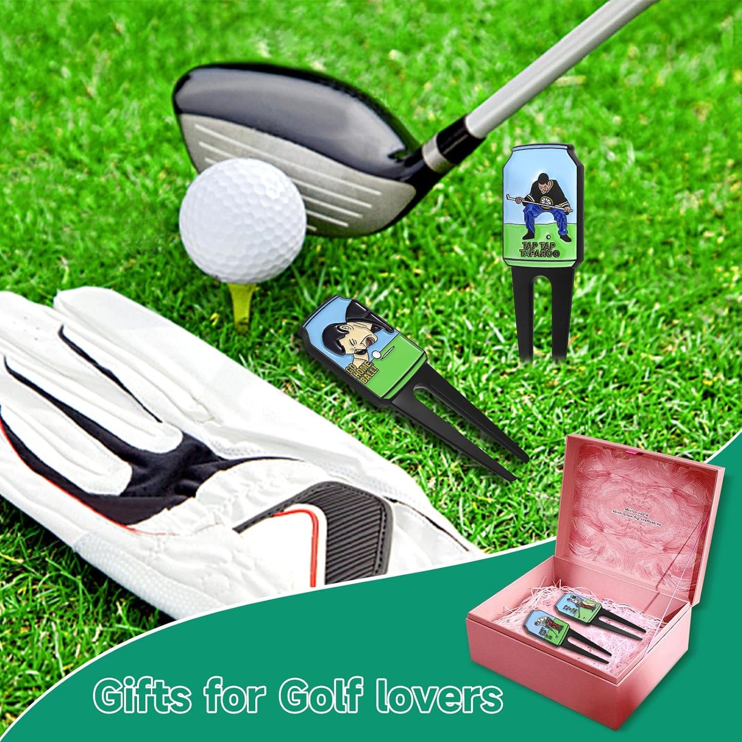 Happy Golf Divot Tool, Funny Golf Divot Repair Tool, Classic Happy Gil-More Putt Buddies Divot Tool, Premium Divit Golf Tool Gifts for Men Women Golfers