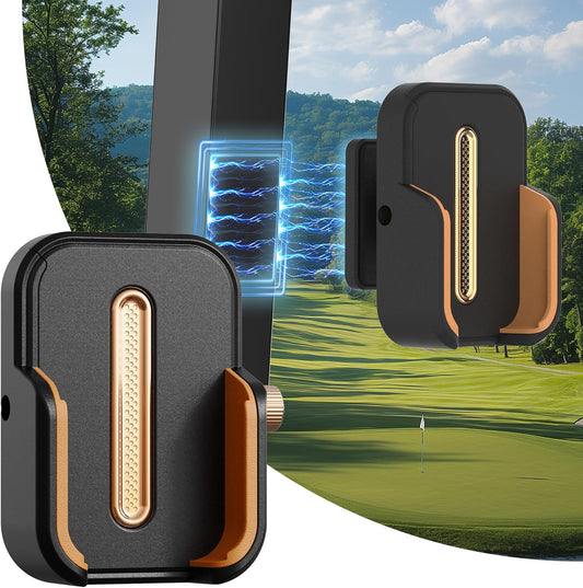 【2025 Upgraded】Full Metal Magnetic Golf Cart Phone Holder – Premium Golf Gift for Men, Compatible with EZGO, Club Car, Yamaha | Strong N52 Magnets | 360° Rotation | Works with iPhone, Samsung& More