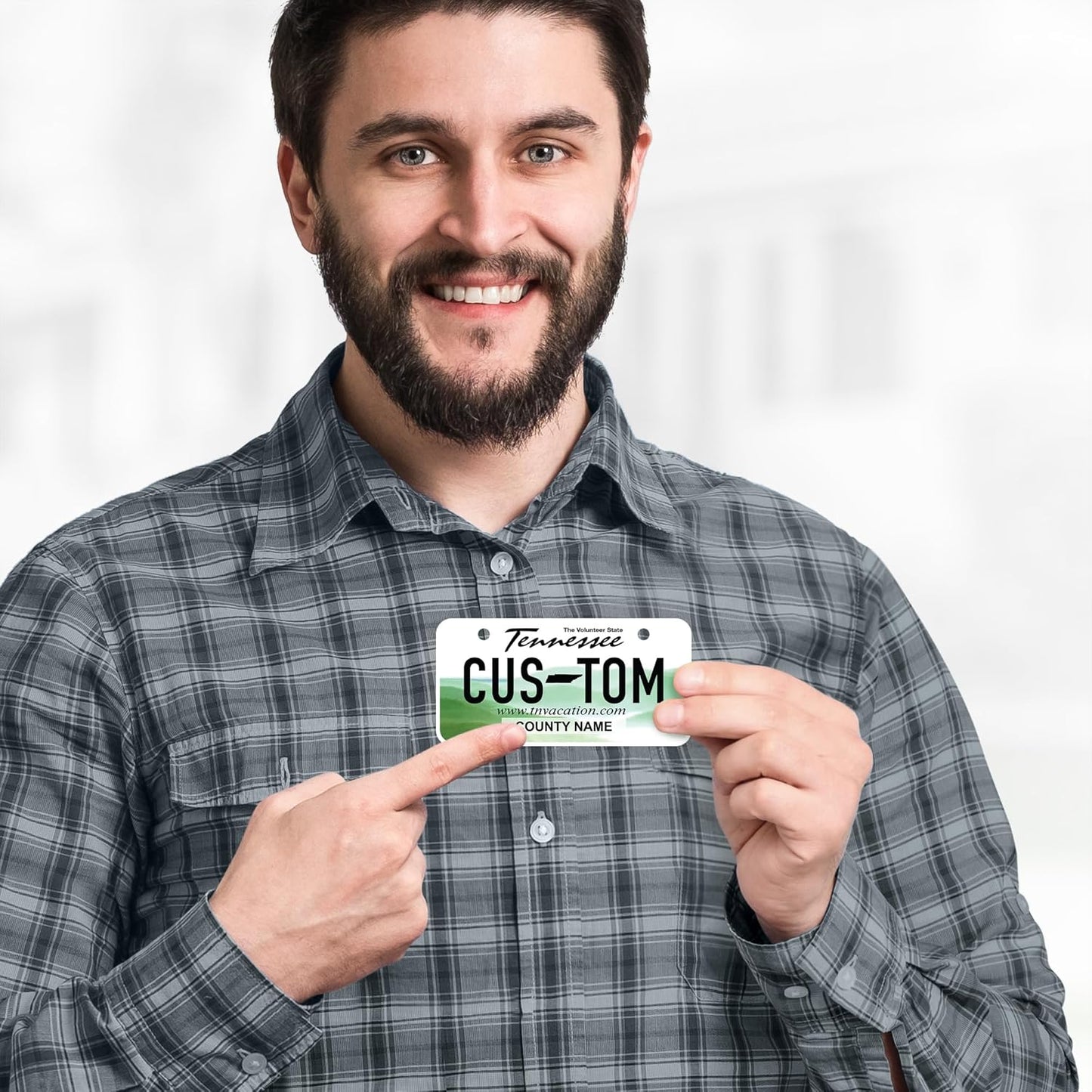 Mini License Plates, Personalized License Plates, Custom for Car, Bikes, ATV, Kids Car, Golf Cart, Jeep, 2x4 Inch, Rust-Free Fade Resistant Aluminum, USA Made by My Sign Center (Tennessee)