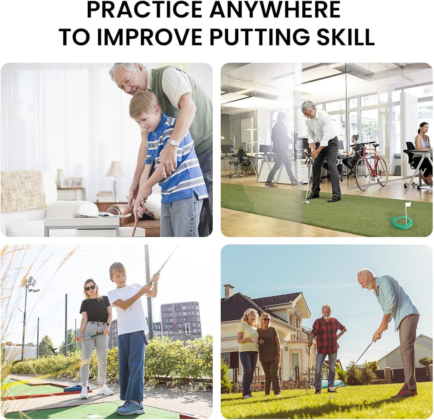 Golf Putting Cup and Flag Putt Training Hole All-Direction Surface Regulation Practice Cups for Men Women Kids Indoor Outdoor Home Office Backyard Golfing