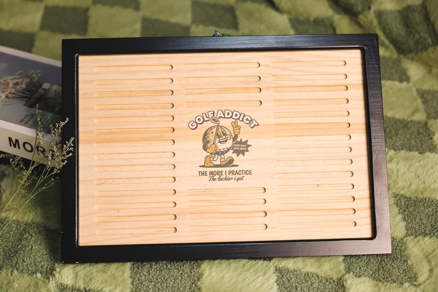 Golf Pencil Display Case,Golfer Souvenir Desktop Holder Storage Holds 36 Pencils, Home or Office Golf Decor,Gifts for Husband or Father