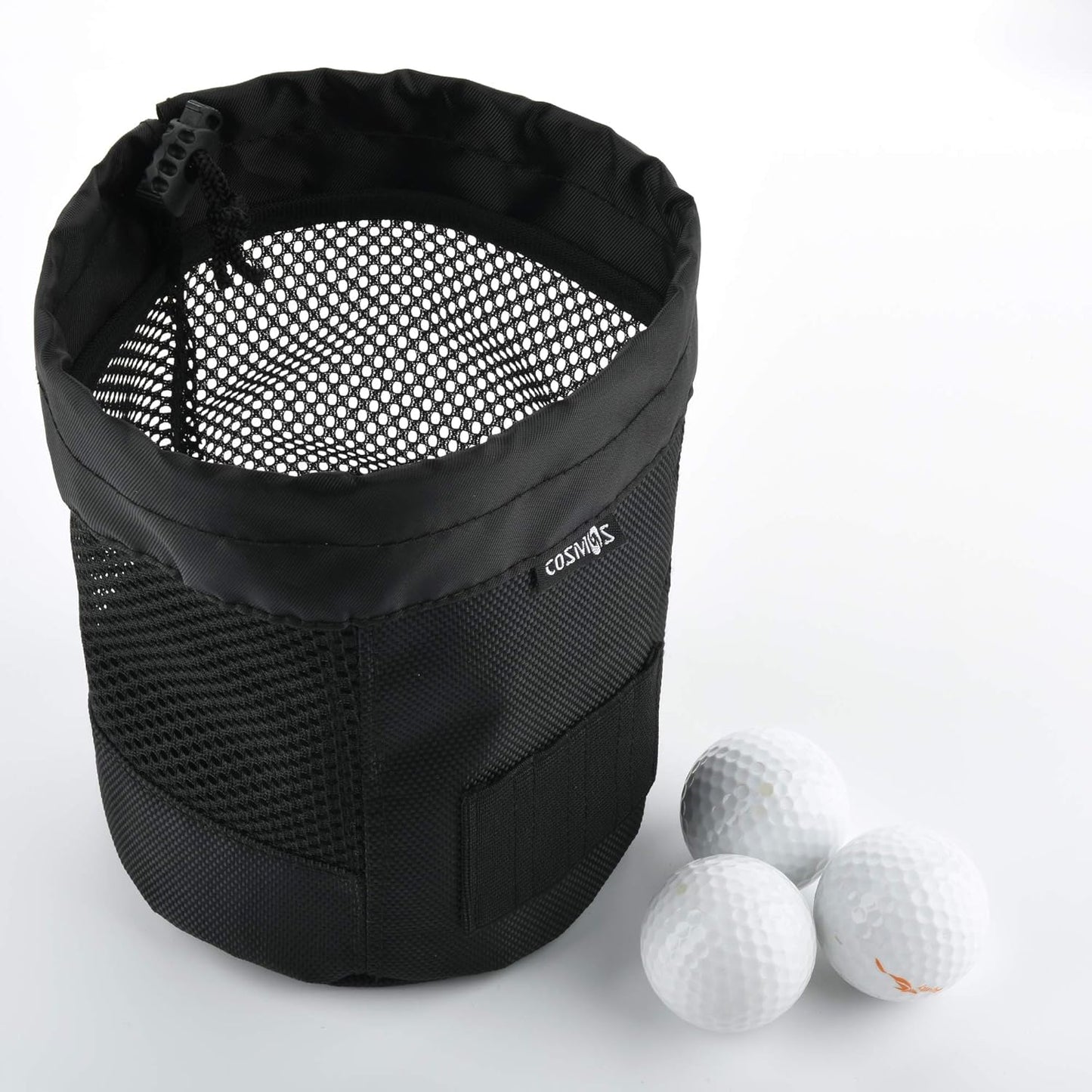 Cosmos Golf Ball Storage Bag - Pack of 2, Nylon Mesh Net, Drawstring Pouch for Golf Tees & Club Ball Organizer