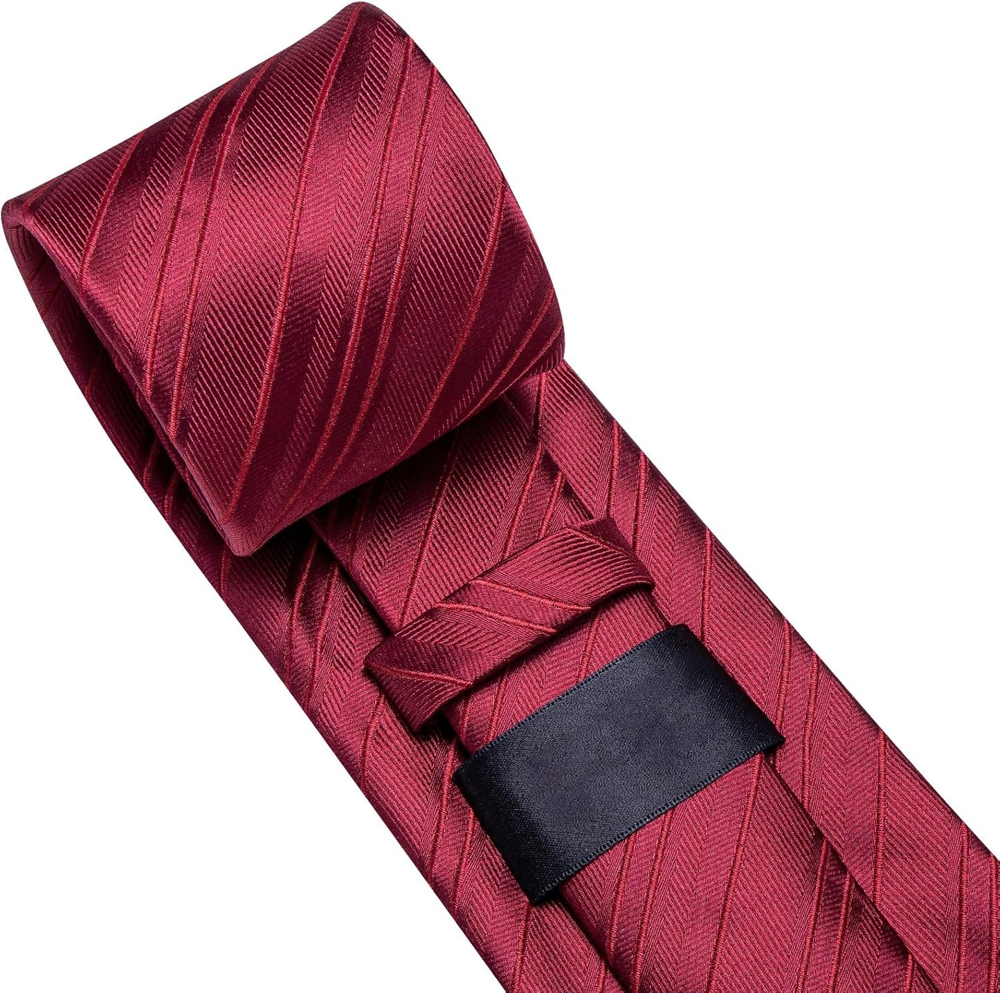 Dubulle Mens Paisley Striped Tie WOVEN Necktie for Men and Handkerchief Cufflinks Set Wedding Formal Business