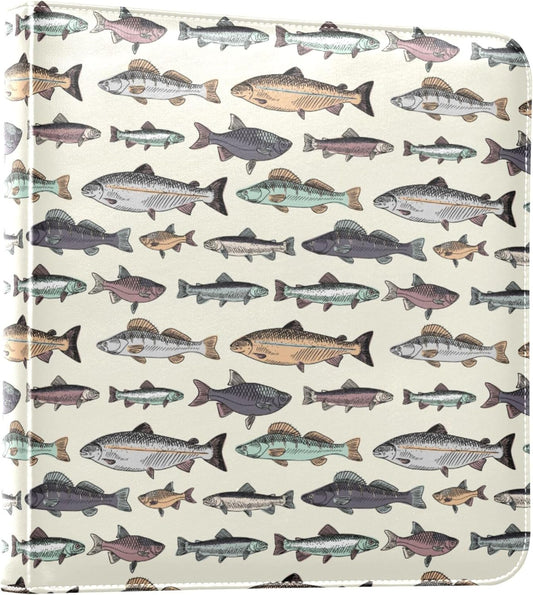 Fisyme Vintage Fish Photo Album Self Adhesive DIY Scrapbook Album for 2x3 4x6 5x7 6x8 Picture 20 Pages Memory Book for Family Wedding
